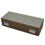 boîte montres compartiments texture bois transparente classique marron gris protection métal