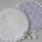 serviettes table dentelle rose clair blanc beige marron violet classiques opaques