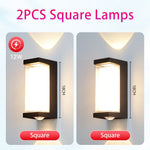 lampe murale extérieure moderne noire fixée ipx4 85265v led an