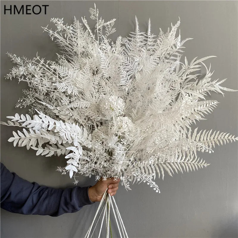 Fleur artificielle blanche bouquet plastique décoration intérieur