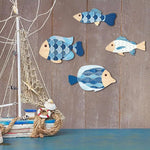 décoration murale marine poissons coquillages étoiles mer nautique rustique moderne