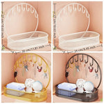 support bijoux moderne or maille métallique fixations murales accessoires toilette minimaliste or blanc
