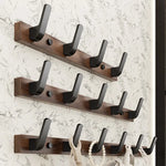 Porte-manteau mural aluminium 4 crochets design moderne