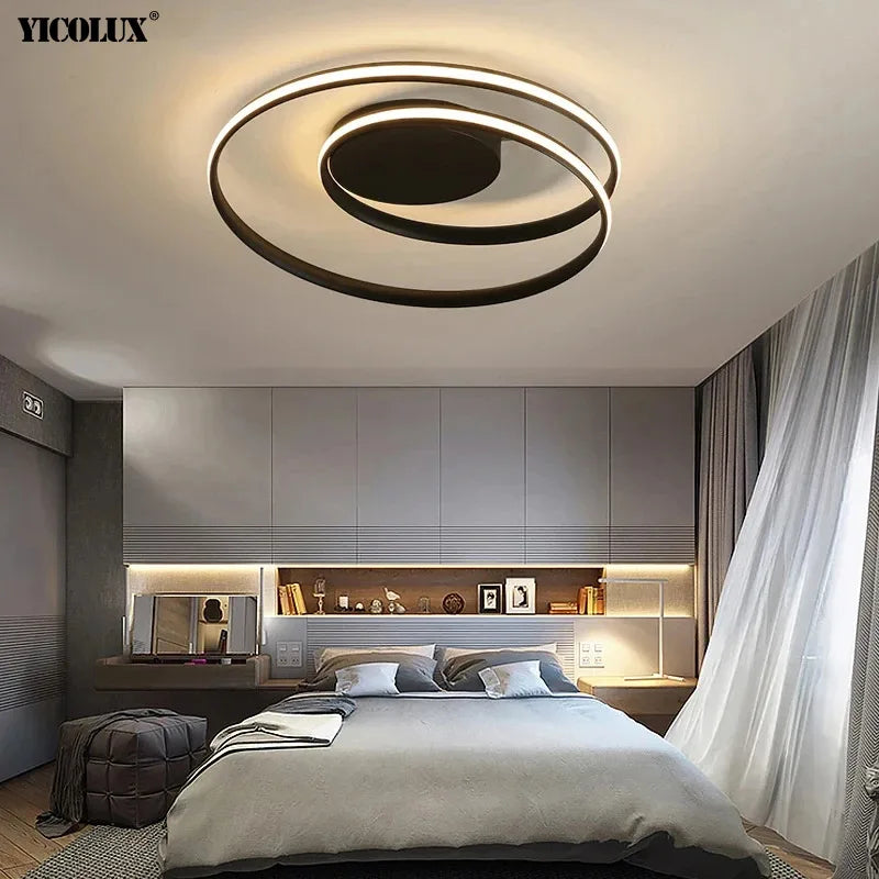 plafonnier led moderne blanc noir chambre salon adjustable