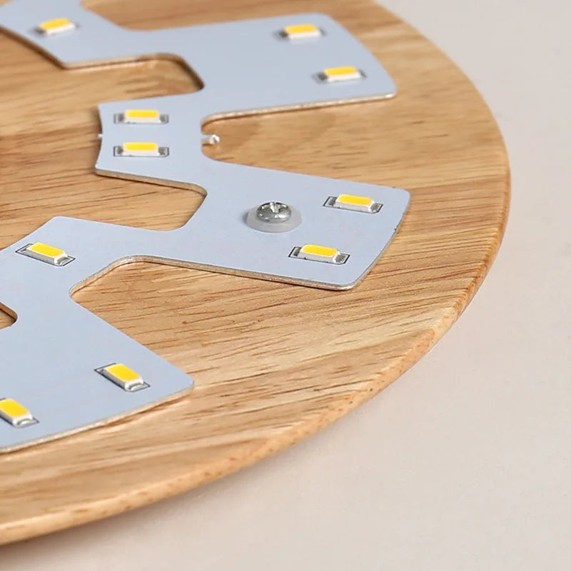 lampes murales modernes bois clair led minimalistes chambre cuisine salle manger