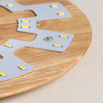 lampes murales modernes bois clair led minimalistes chambre cuisine salle manger