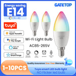 ampoule led intelligente e14 blanc multicolore effet flamme transparent moderne 2700k 6500k wifi alexa