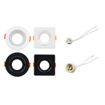 supports lampe led blanc noir clips modernes gu10 gu5.3 carré rond câble électrique