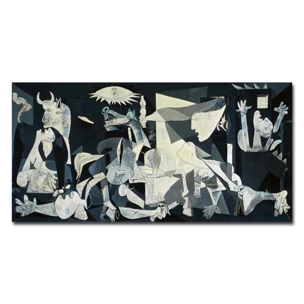 toile abstraite Picasso composition humaine moderne décoration chambre salon impression haute définition
