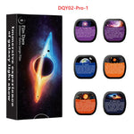 projecteur mural blanc noir univers planètes galaxies coeurs poissons coraux patterns 4k hd