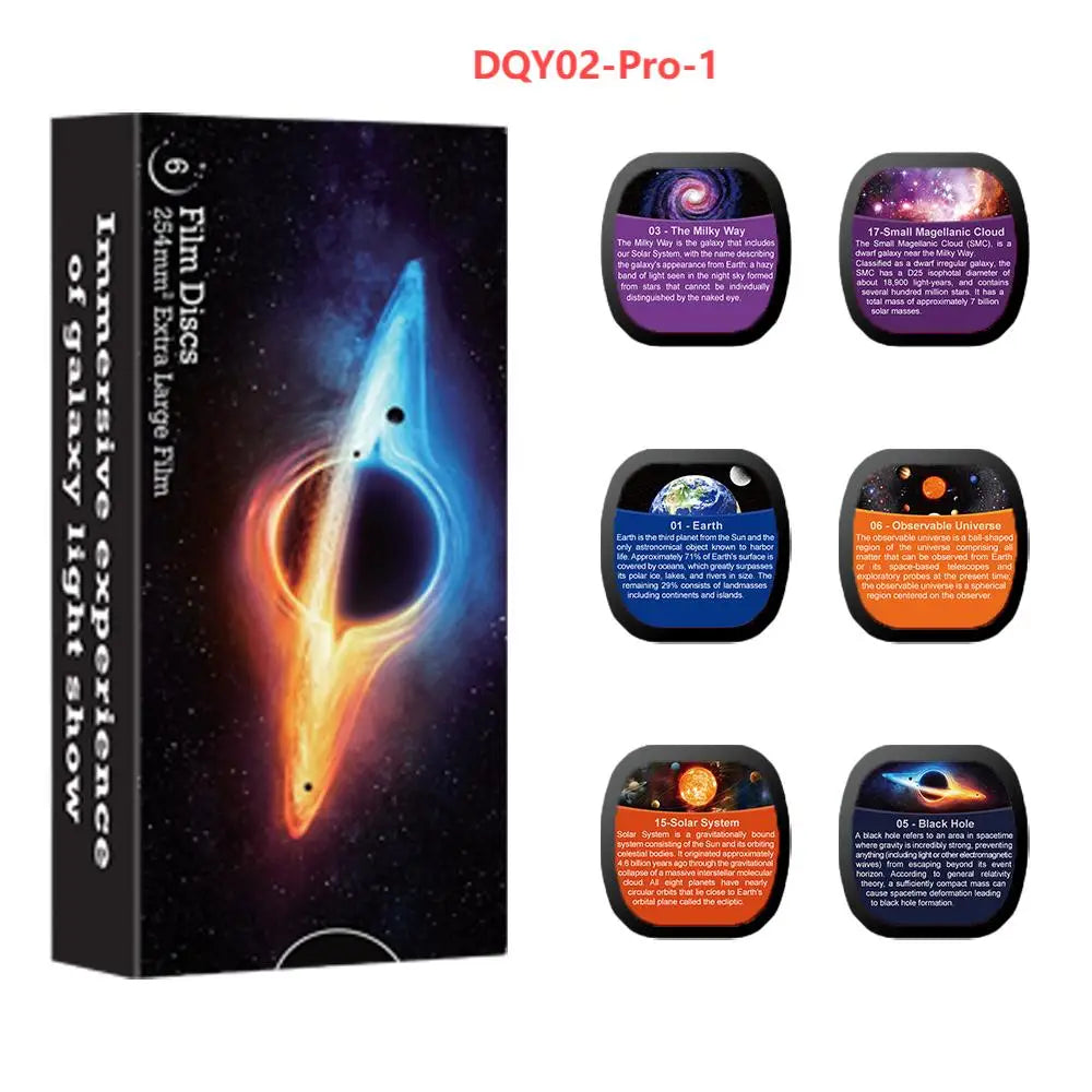 projecteur mural blanc noir univers planètes galaxies coeurs poissons coraux patterns 4k hd