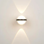 applique murale moderne led noir blanc ip65 verre borosilicate aluminium