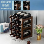 présentoir vin bois marron moderne étages 43cm bouteilles étiquettes rusticité.storage rack