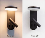 lampe murale moderne noire blanche interrupteur led chambre coucher salon entree