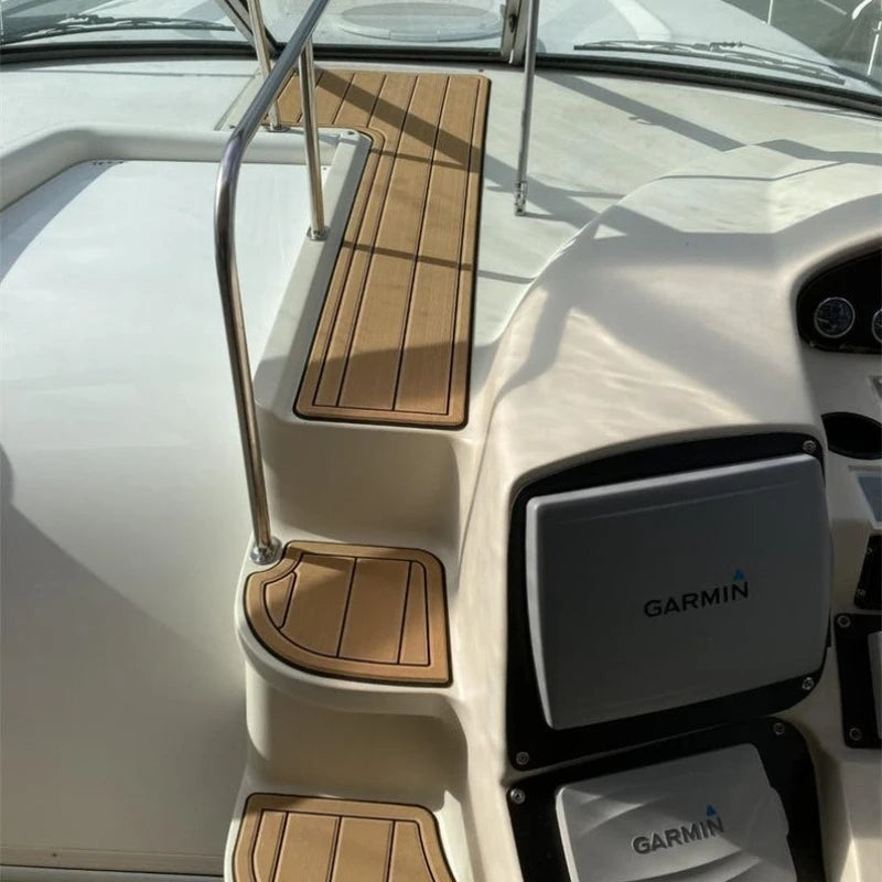 tapis sol bateau marron clair texture bois moderne antidérapant autoadhésif nautique revêtement pont
