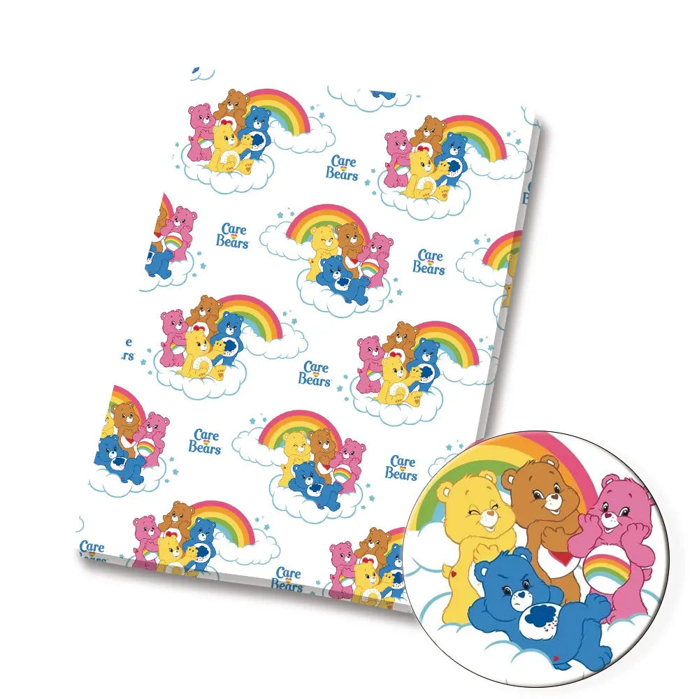 serviettes papier multicolores motif personnages animés coeurs arc ciel cartoon enfant
