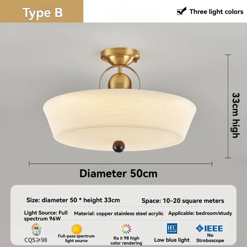 lampe suspendue moderne blanche dorée texture ondulée intérieur chambre étude télécommande led