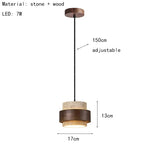 Suspension lumineuse pierre bois texture naturelle moderne salon chambre restaurant