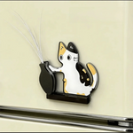 décoration réfrigérateur aimant chat dessin animé vase blanc cartoon