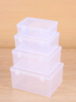 boîtes rangement transparentes modernes réutilisables poignées plastique respectueux environnement