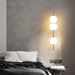 lumière suspendue moderne verre opalescent tête lit décorative chambre minimaliste