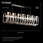lustre contemporain transparent tubulaire suspension salon chambre ampoules led 15 30mètres carrés