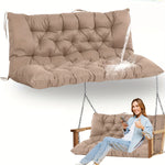 coussin balançoire imperméable bleu marine tufté moderne chaînes métalliques 120cm 100cm hand wash only