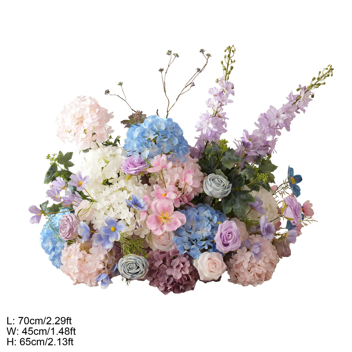 arche mariage fleurs artificielles violet blanc rose bleu classique romantique decoration exterieurintérieur événement festive