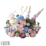 arche mariage fleurs artificielles violet blanc rose bleu classique romantique decoration exterieurintérieur événement festive