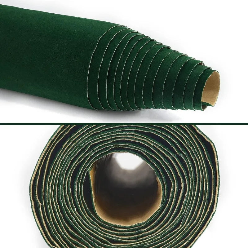tissu velours uni moderne vert foncé rouleau 3m 400mm antimicrobien contrôle odeurs bricolage decoration