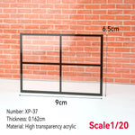 fenêtres transparentes acrylique sections architecturales dioramas construction bâtiments matériaux décoration maison DIY