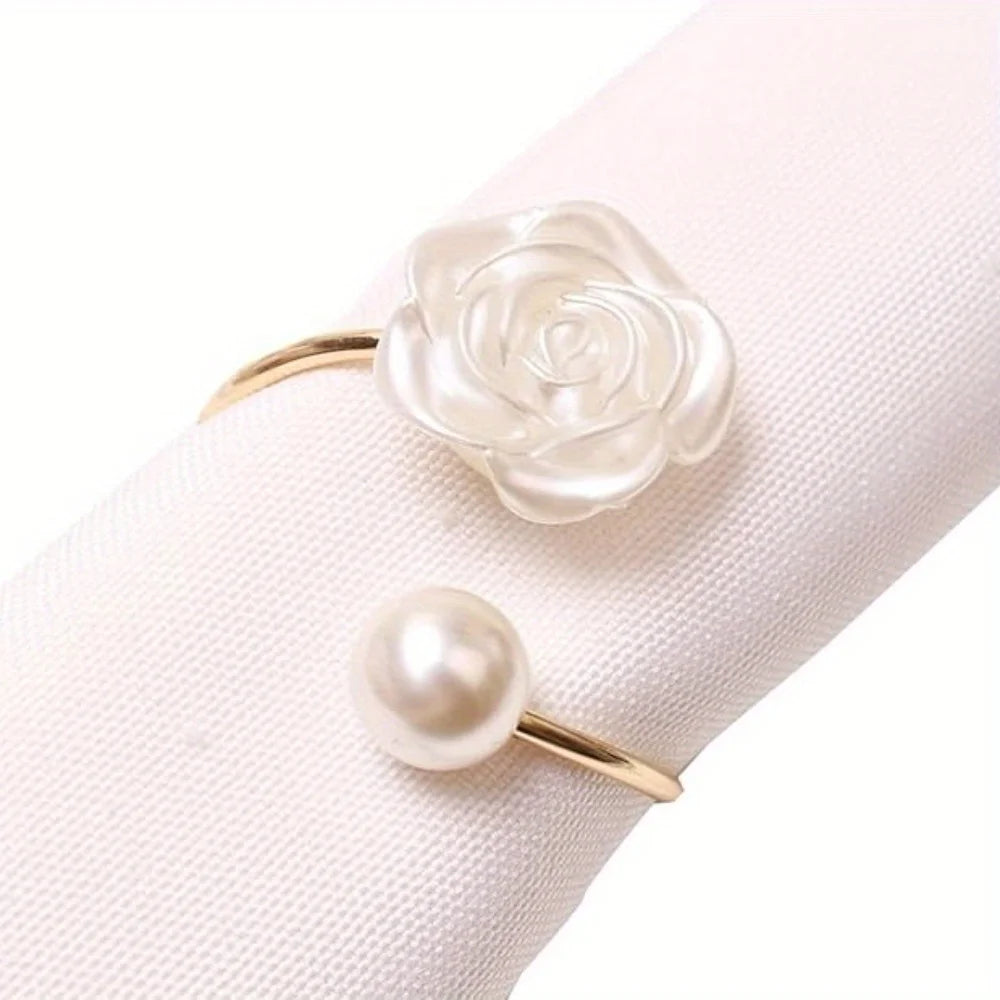 porte serviettes décoratifs rose or blanc imitation ajustables table événementnels élégants