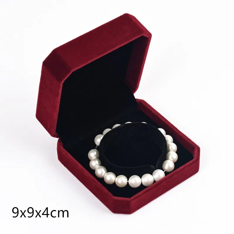 boîte bijoux velours bleu classique boîte bague bracelet collier boucles d'oreilles organizer voyage