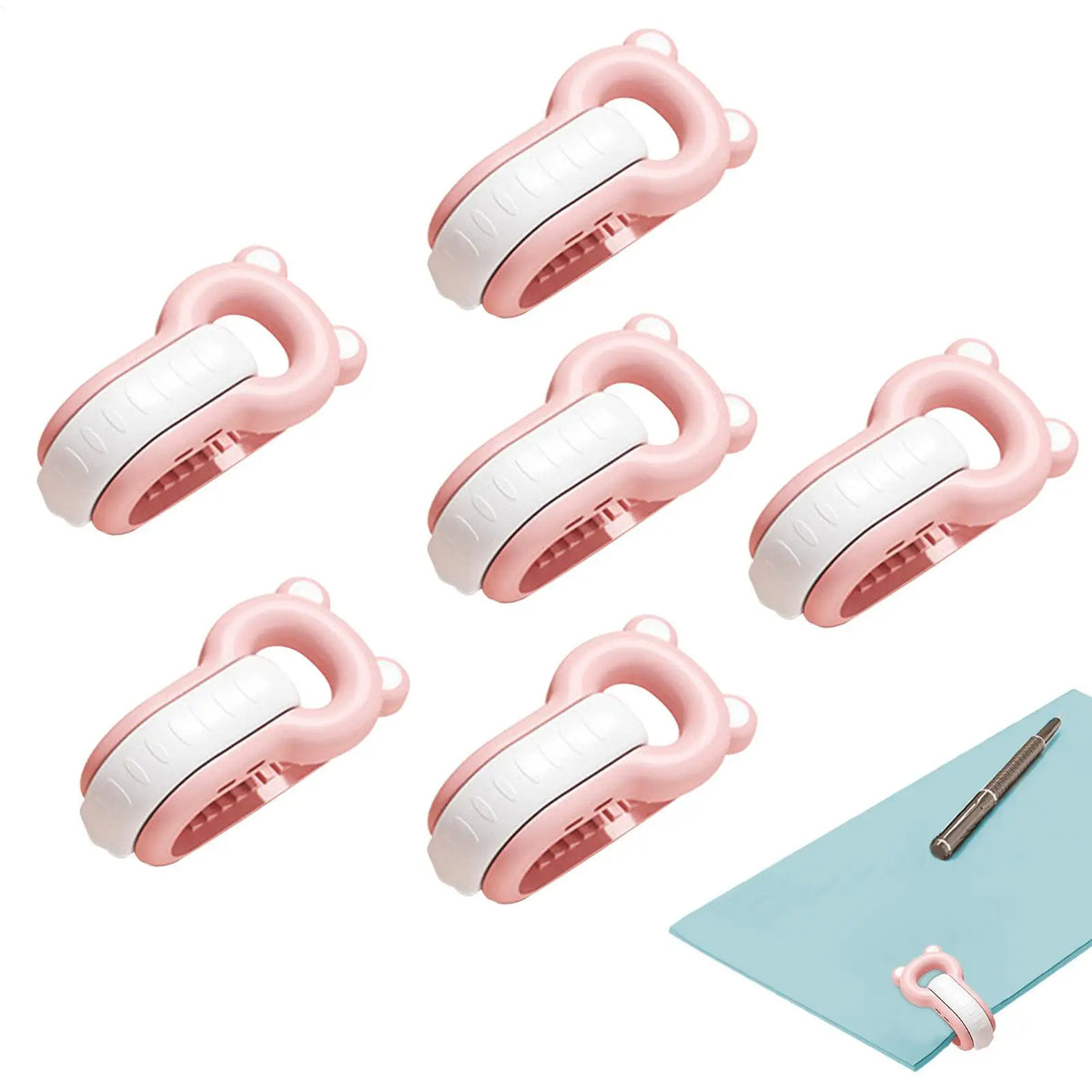 clips draps forme ours animé mignon vert rose marron élastique dentés famille chambre
