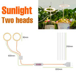 lampe led croissance plante circulaire diodes blanc moderne anneau flexible réglable temps