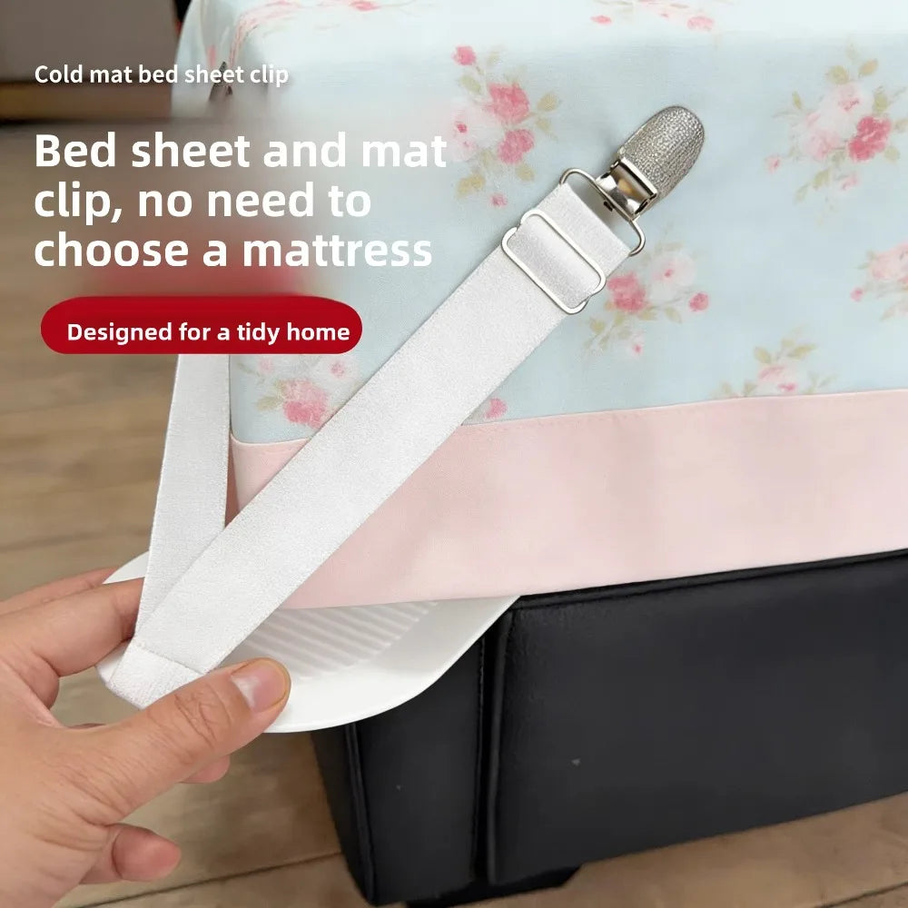 clips fixation draps tapis lit gris blanc rose beige noir texturés alligator minimaliste utilitaire