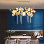 Suspension lumineuse moderne dorée transparente nid d'abeille 90 260V 2000 82000 lumens