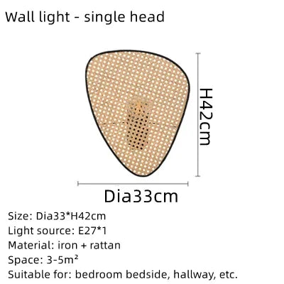 lampe suspendue moderne rotin tressé beige noir filtre lumière intérieur chambre salon