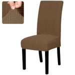 housses chaise marron rayures diagonales moderne elasthanne polyester 45 60cm 35 48cm 10cm