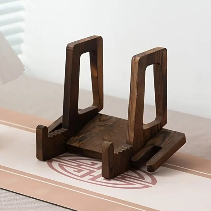 porte livres bois marron rustique traditionnel asiatique calendrier support chambre