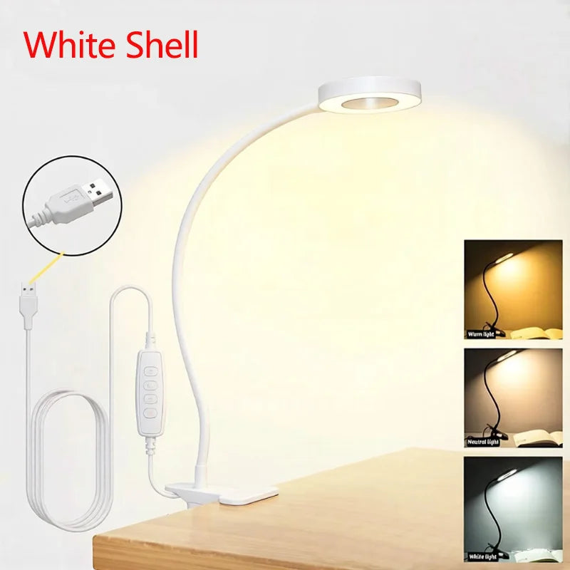 lampe pince noir led flexible ajustable contemporaine eye protection minimaliste