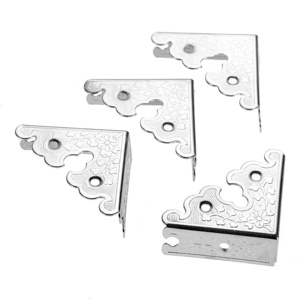 protections angle decoratives bois vintage floral gravures dentelles bronze argentedoré echangement meuble