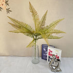 décoration extérieure plante artificielle feuilles vertes fines moderne 80cm tringle fixée éléments