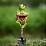 statues animaux jardin vert brun sculpturales résine pelle décoratives extérieures patioextérieur