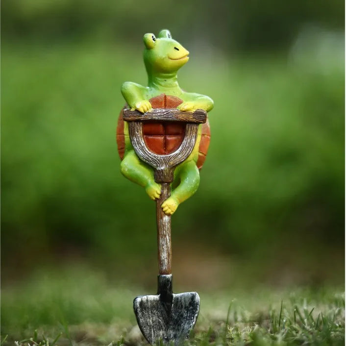 statues animaux jardin vert brun sculpturales résine pelle décoratives extérieures patioextérieur
