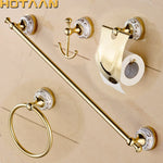 accessoires salle bain doré ornements floraux classique porte serviettes porte roulons fixations