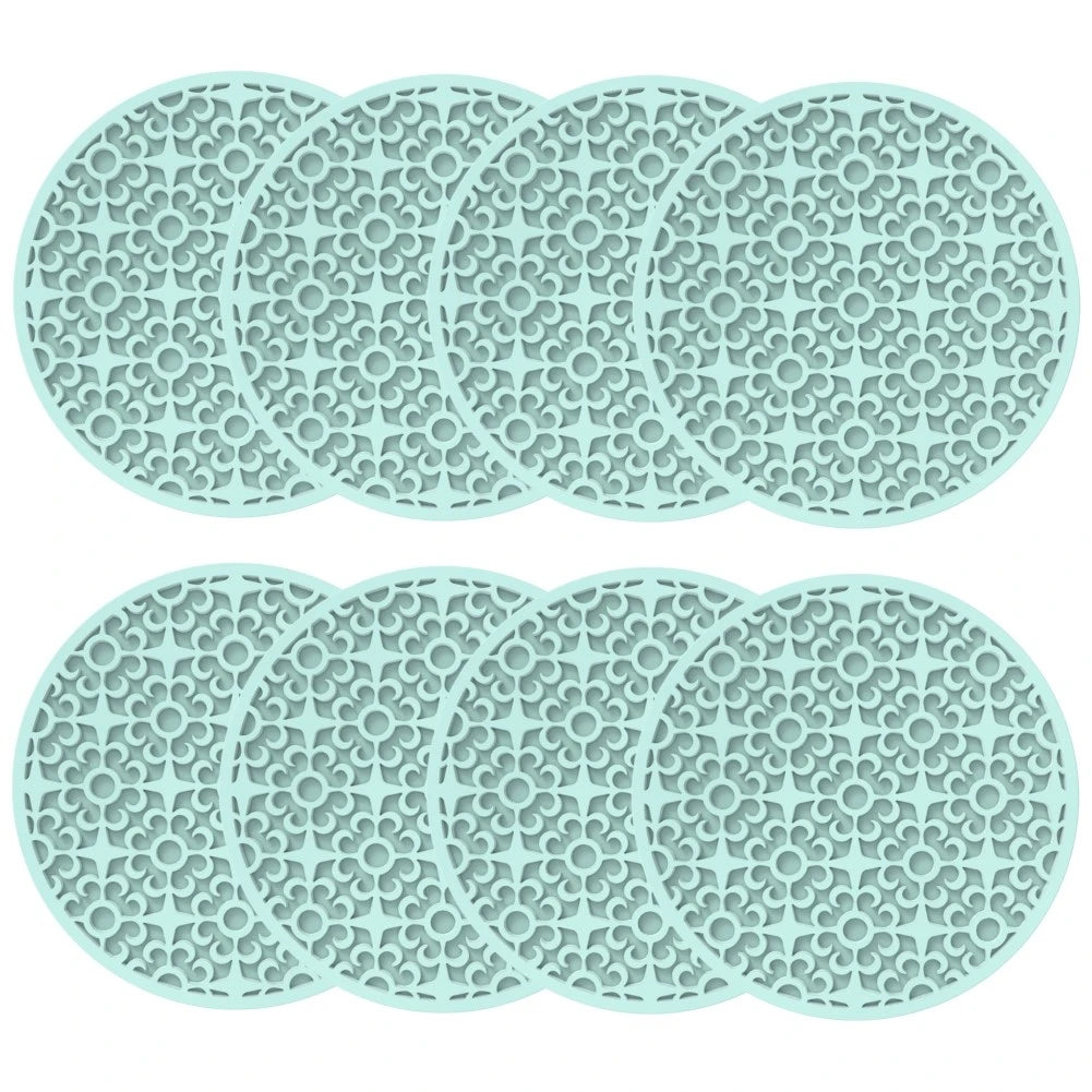 tapis table moderne rouge gris noir vert blanc motif géométrique cercles étoiles