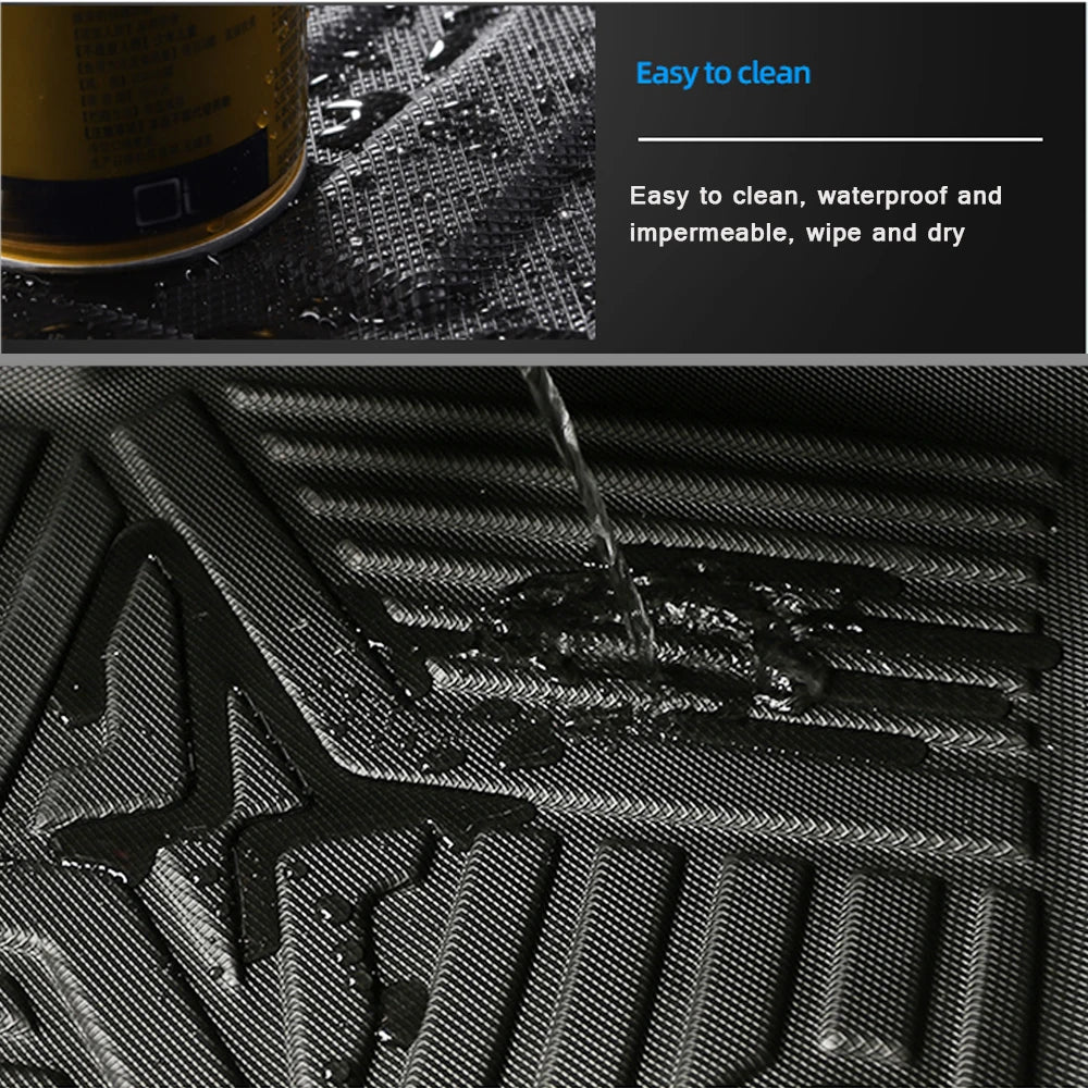 tapis sol caoutchouc noir rayures horizontales surface rugueuse moderne imperméable antidérapant voiture