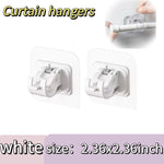 clips rideau adhésifs transparents moderne ajustables tringle douche suspension murale fixe