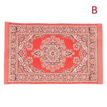 tapis ornements floraux motifs géométriques rouge beige bleu rose vert classique traditionnel miniature